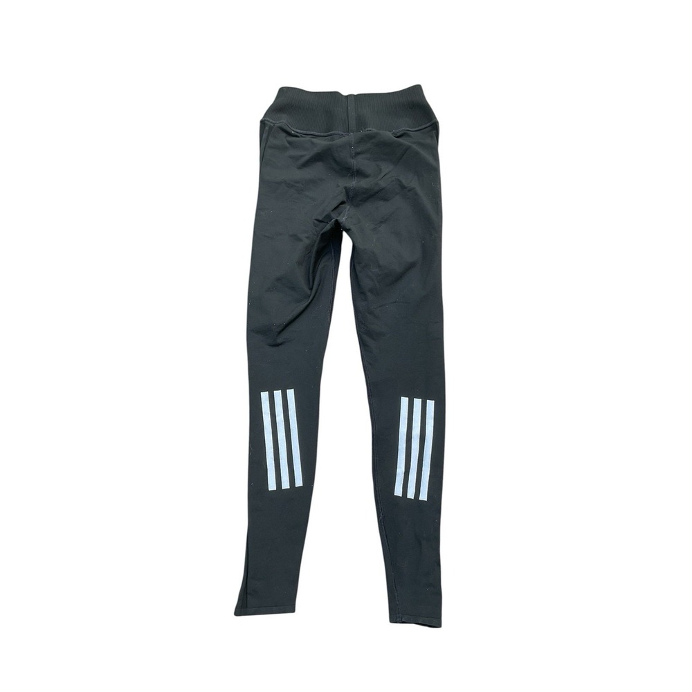 ADIDAS Womens Leggings UK 8/10 Small Black Polyester BC04